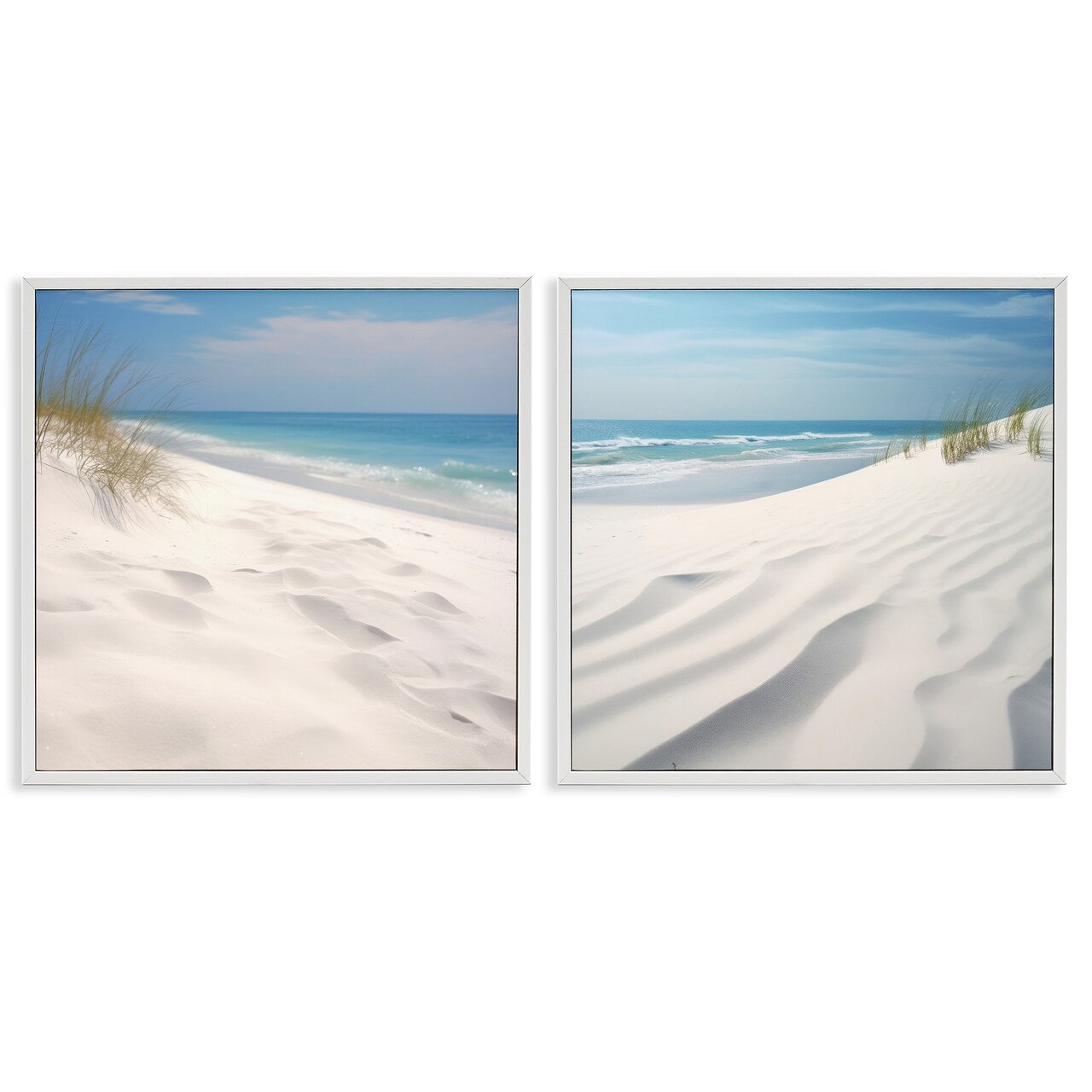 Stupell Industries Serene Beach Sand Dune 2 pc Framed Giclee Wall Art Set Design by Lazar Studio